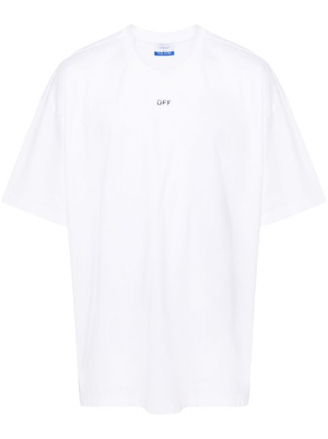 Off-White logo-stamp cotton T-shirt Men