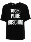 Moschino slogan-print T-shirt - Black