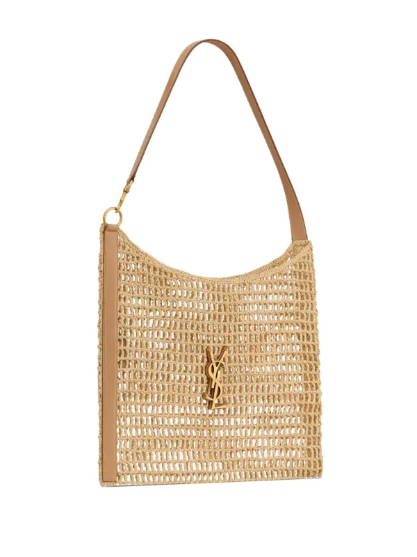 Saint Laurent Raffia Crochet Tote Bag | Neutrals | FARFETCH UK