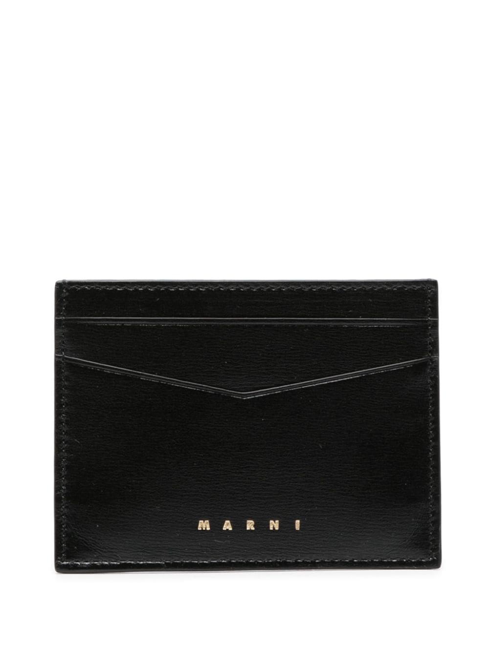 Marni Logo凹面压花卡夹 In Black