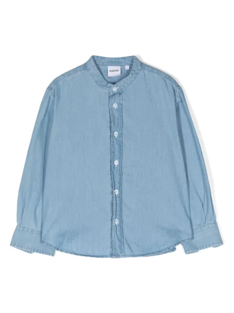 Aspesi Kids band-collar denim shirt