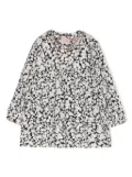Scotch & Soda floral-print collarless blouse - Blue