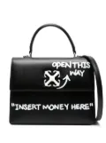 Off-White Jitney 1.4 leather tote bag - Black