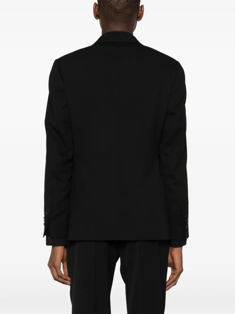 Shop Lardini Double-breasted Blazer In Black