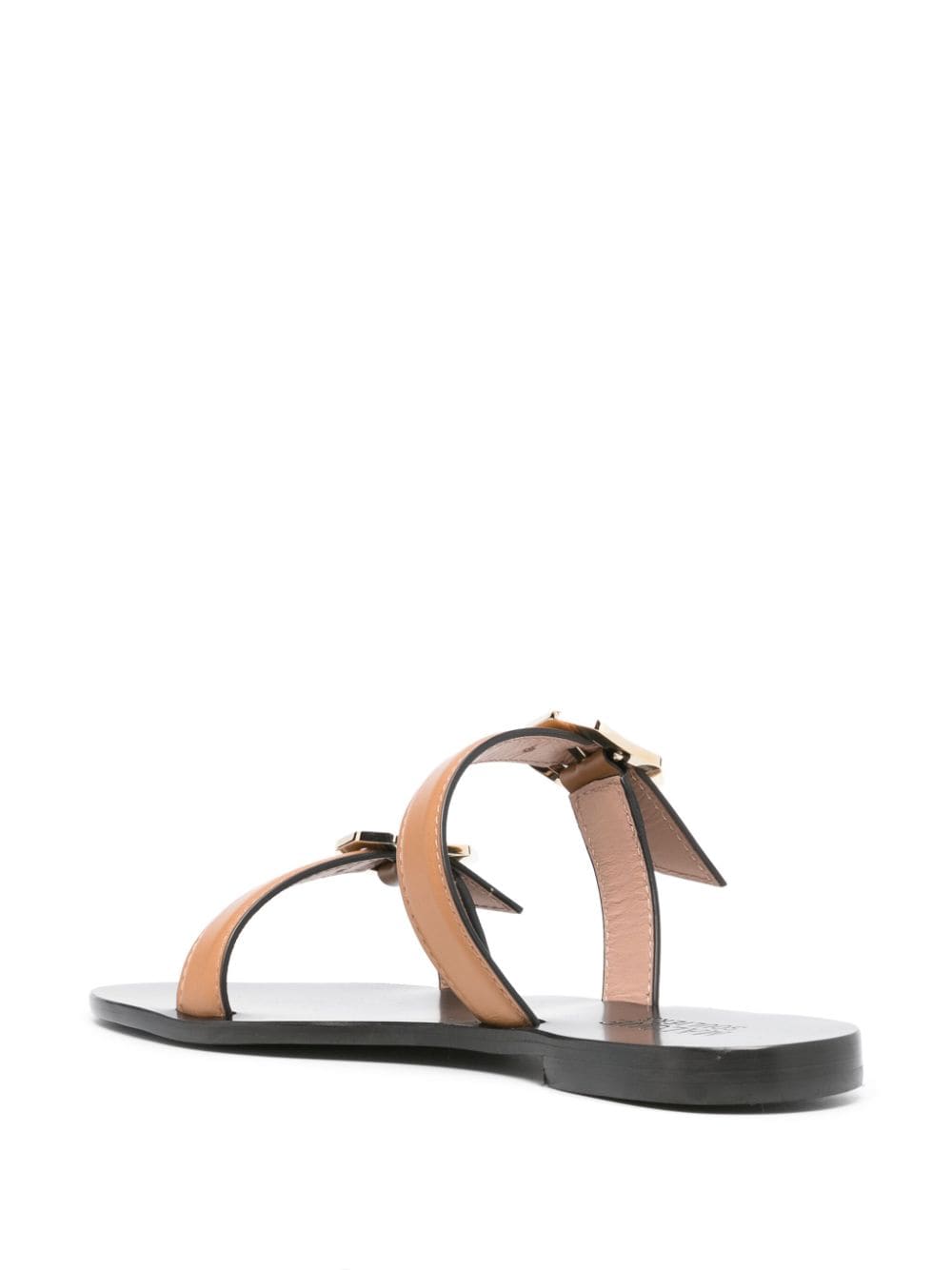 Shop Malone Souliers Palma Buckle-straps Slides In Brown