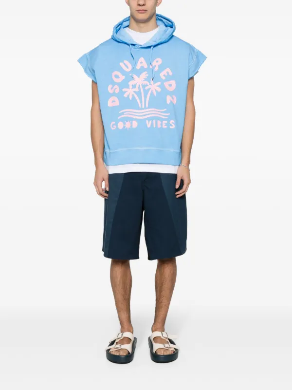 DSQUARED2 Adriana short-sleeve Hoodie | Blue | FARFETCH PH