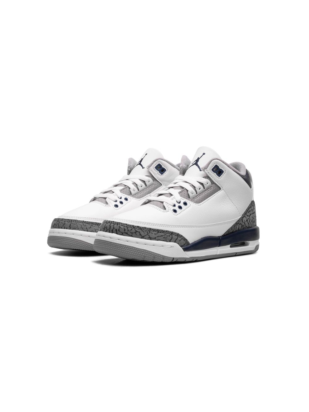 Shop Jordan Air  3 "midnight Navy" Sneakers In White