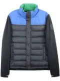 Moncler zip-up panelled puffer jacket - Blue