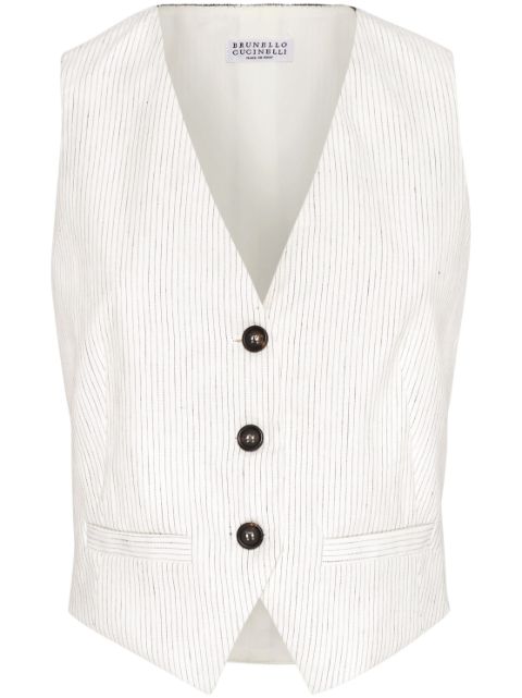 Brunello Cucinelli pinstripe-pattern waistcoat