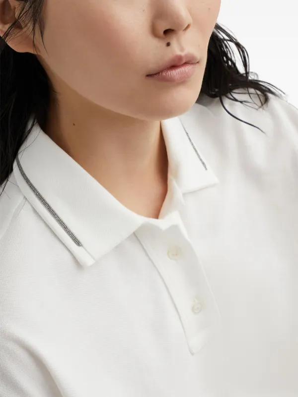 Brunello Cucinelli Monili chain-detailed Cotton Polo Shirt