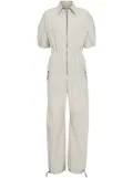 Brunello Cucinelli wide-leg cotton jumpsuit - Neutrals