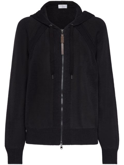 Brunello Cucinelli zip-up hooded cardigan Women