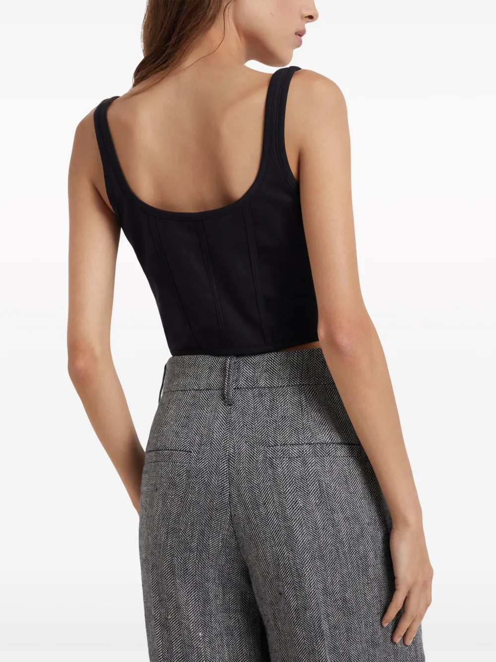 Brunello Cucinelli Cropped tanktop Zwart