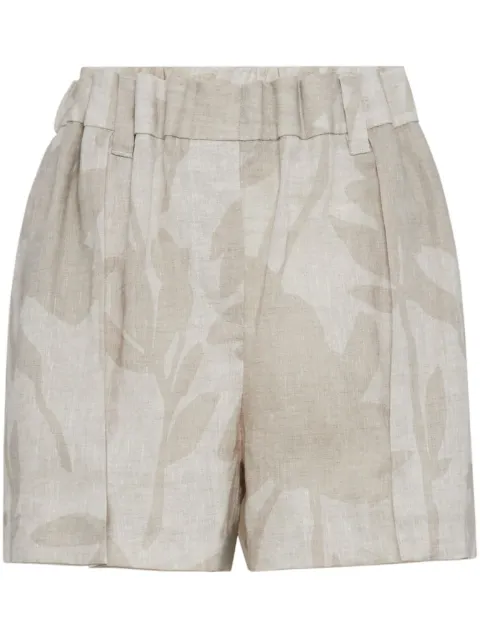 Brunello Cucinelli bermudas con pretina elástica