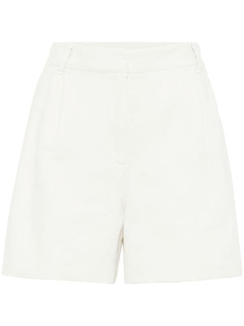 Brunello Cucinelli pleat-detail high-waisted shorts 