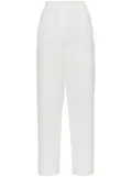 Brunello Cucinelli tapered cropped trousers - White