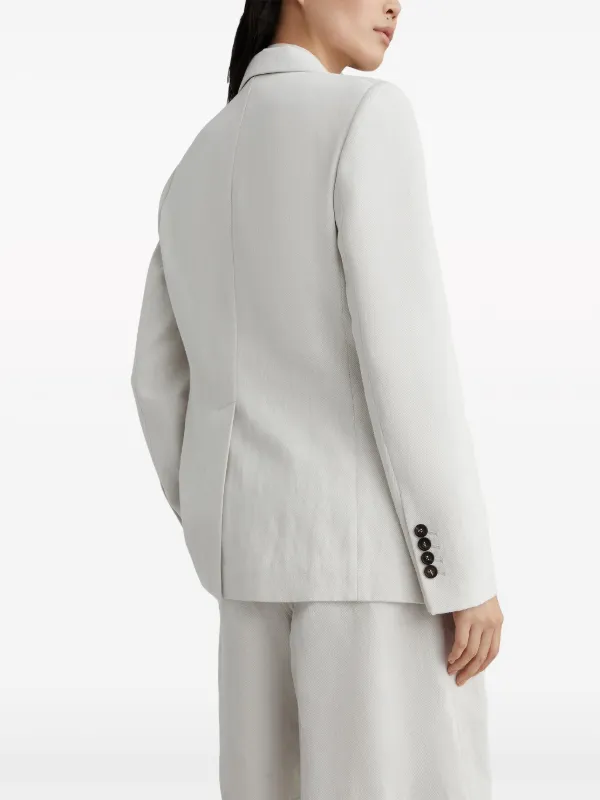 Brunello Cucinelli gabardine-weave single-breasted Blazer