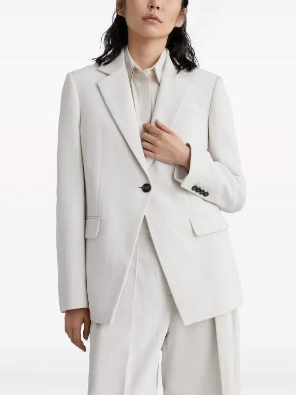 Brunello Cucinelli gabardine-weave single-breasted Blazer