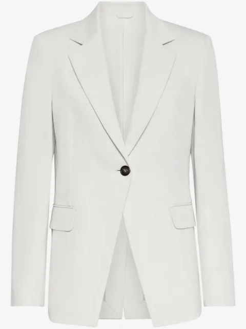 Brunello Cucinelli gabardine-weave single-breasted blazer