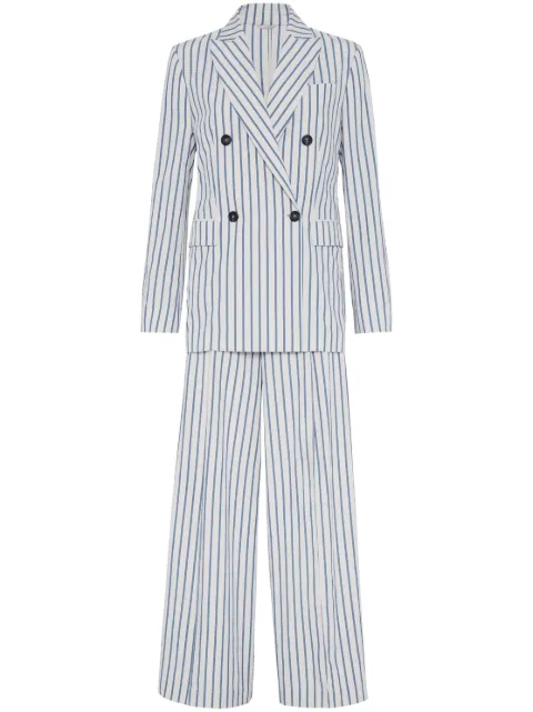 Brunello Cucinelli traje con motivo de rayas