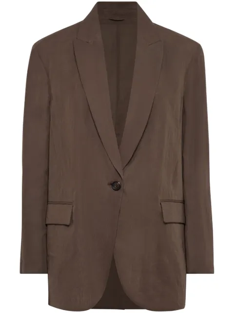 Brunello Cucinelli single-breasted cotton blazer