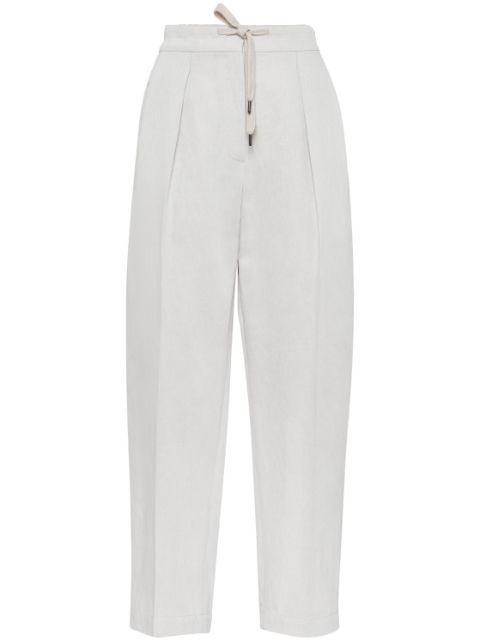 Brunello Cucinelli straight-leg gabardine trousers