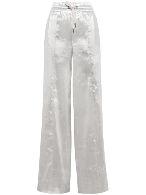 Pantalon ample à effet métallisé - Brunello Cucinelli - Modalova