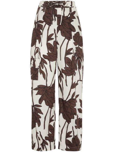 Brunello Cucinelli floral-print cotton trousers Women