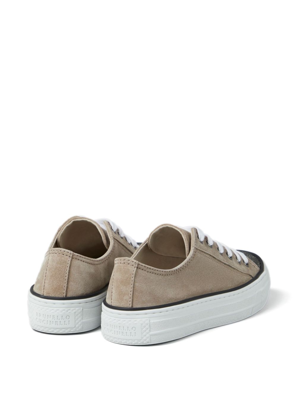 Shop Brunello Cucinelli Monili-toecap Sneakers In Brown