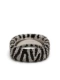 APM Monaco x charles Leclerc Chunky Zebra ring - Silver