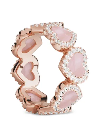 APM Monaco ハートモチーフ リング | ピンク | FARFETCH JP