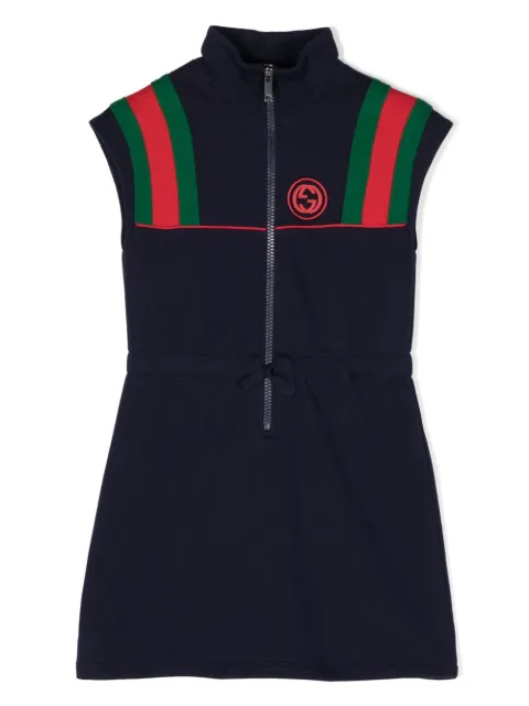 Gucci Kids Interlocking G-embroidered cotton dress