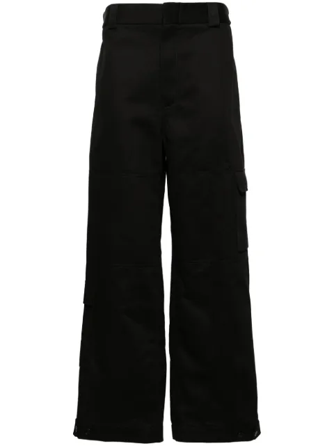 Gucci logo-patch cotton cargo trousers