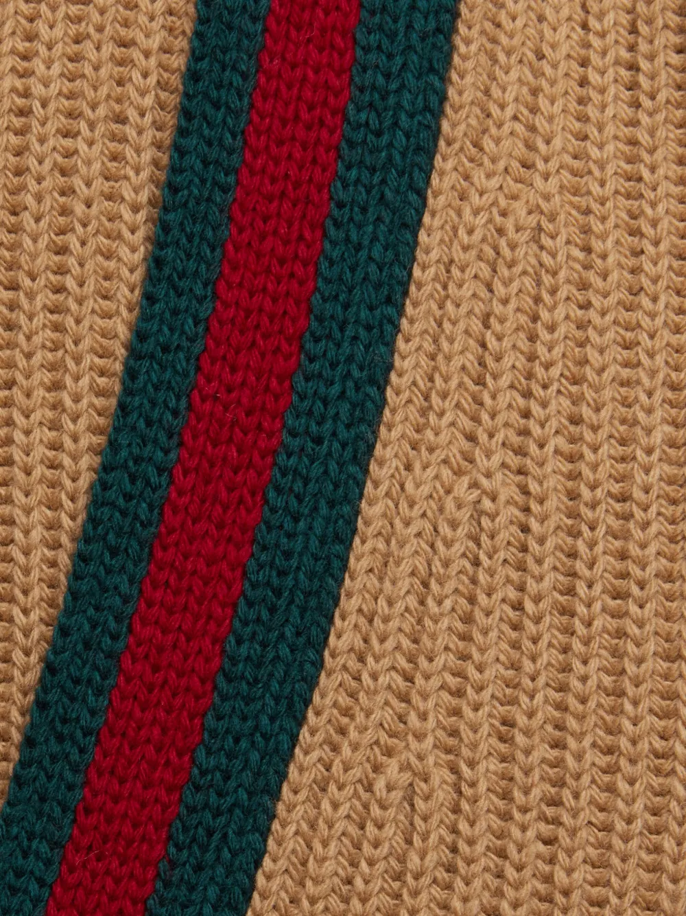 Web stripe-trim wool cardigan