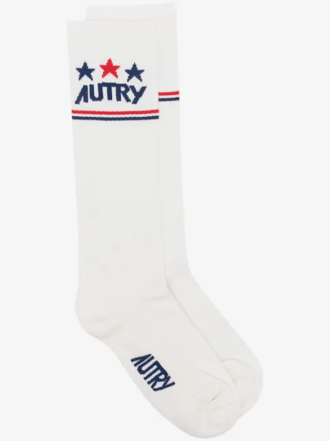 Autry jacquard-logo socks