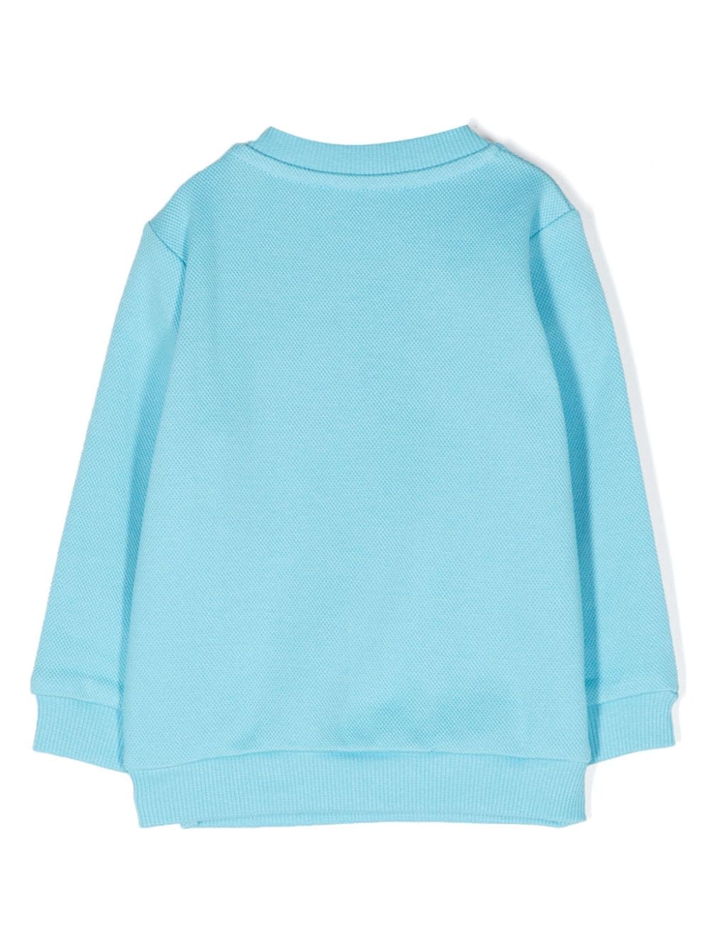 Moschino Kids Katoenen sweater met logoprint Blauw