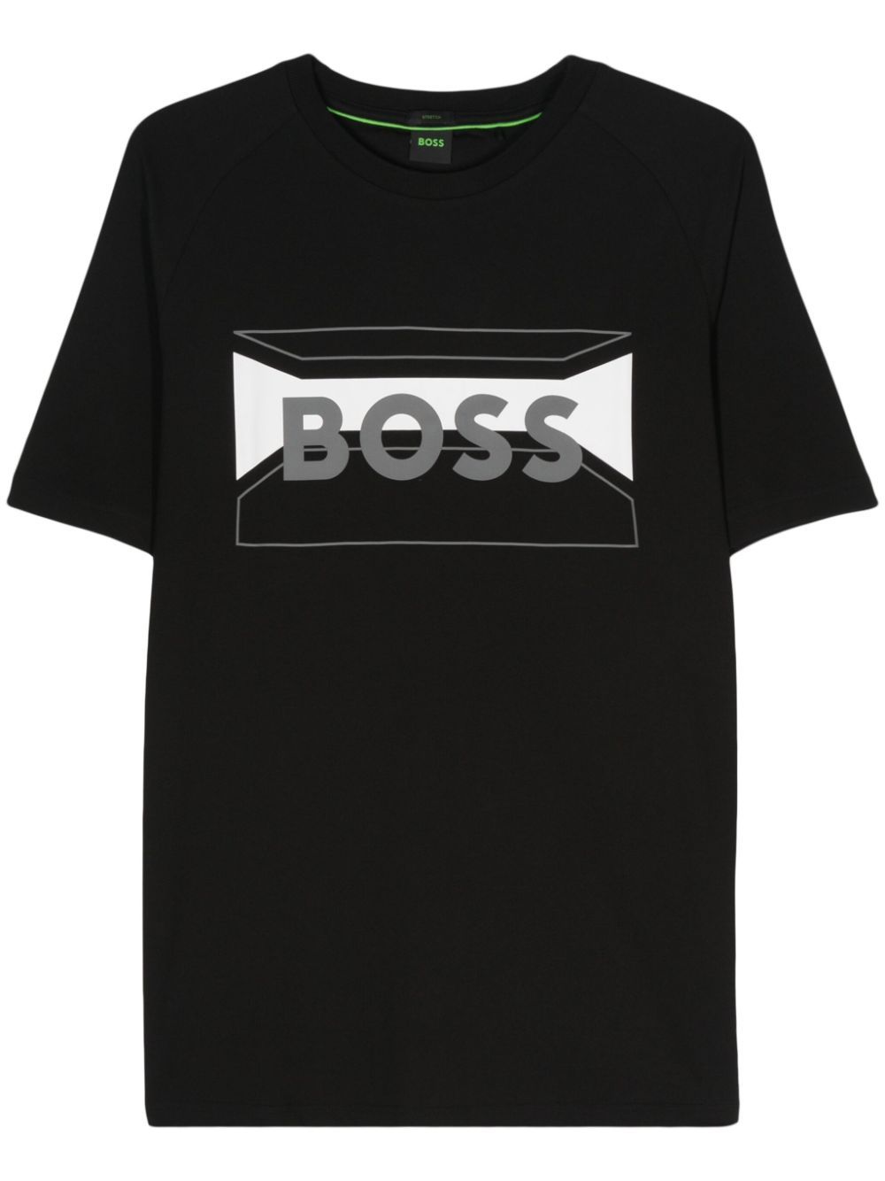 Hugo Boss Logo-print Jersey T-shirt In Black