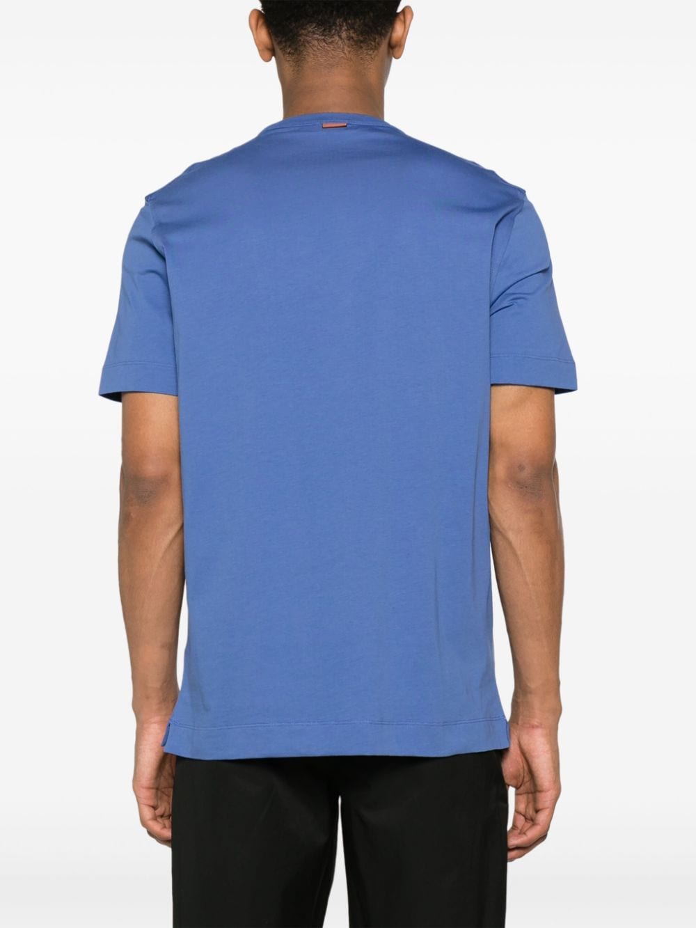 Zegna T-shirt met geborduurd logo Blauw