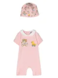 Moschino Kids illustration-print cotton babygrow set (set of two) - Pink