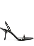 Saint Laurent Rendez-Vous 75mm leather sandals - Black