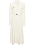 Miu Miu micro-dot crepe midi dress - Neutrals