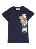 Moschino Kids Teddy Bear printed cotton T-shirt - Blue