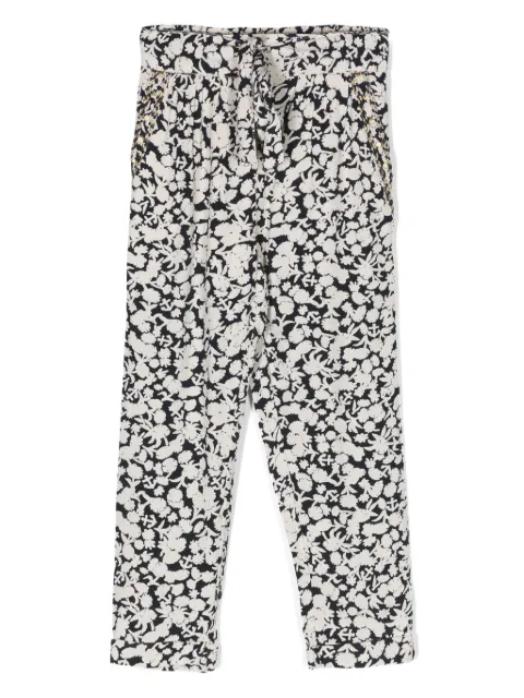 Scotch & Soda floral-print belted trousers