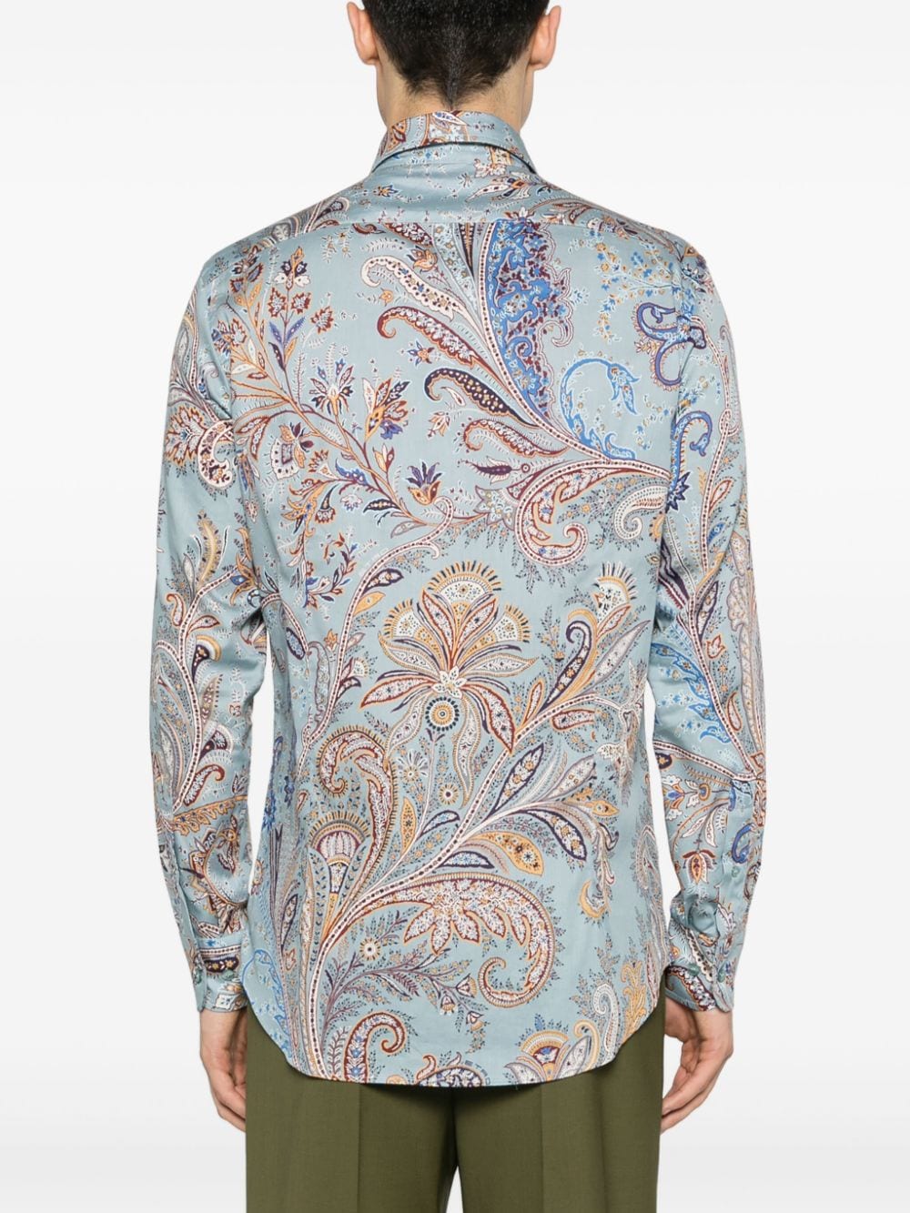 ETRO Overhemd met paisley-jacquard Blauw