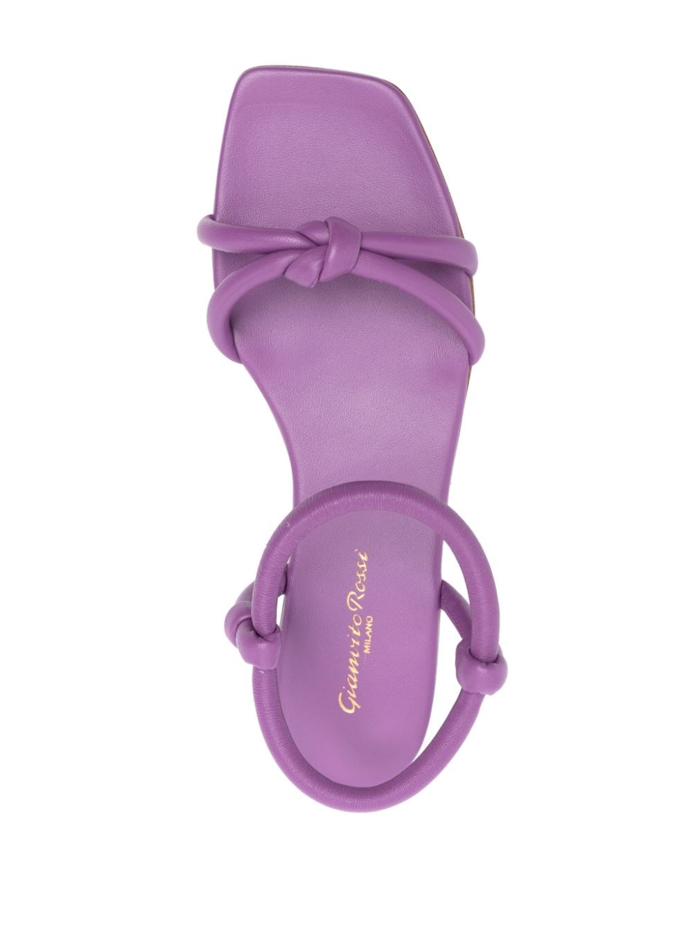 Shop Gianvito Rossi Jaime Leather Sandals In Purple