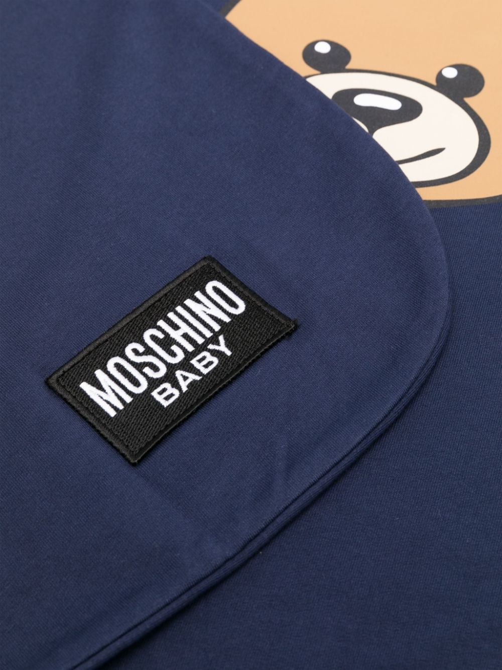 Moschino Kids Deken met logoprint Blauw