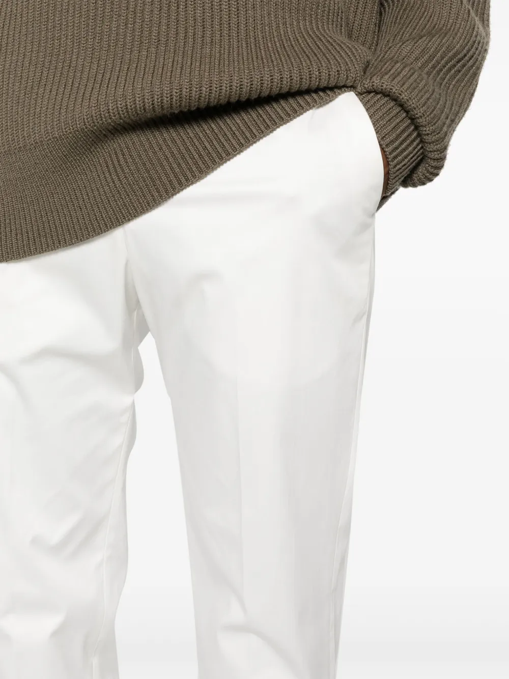 PT Torino Broek met toelopende pijpen Wit