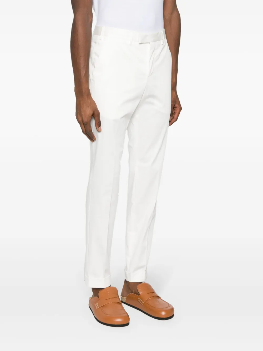PT Torino Broek met toelopende pijpen Wit