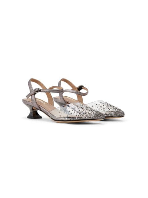 NICOLI Clara crystal-embellished sandals