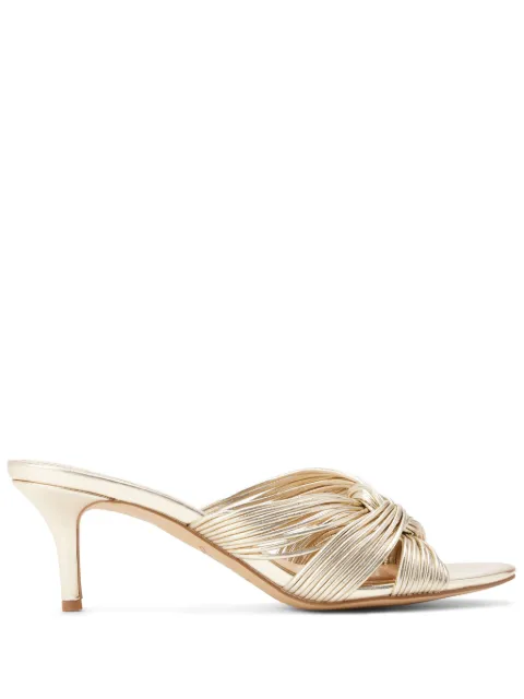 Badgley Mischka Mia 60mm twisted leather mules